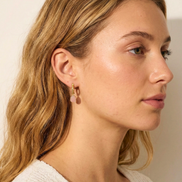 Airin Stone 18K Gold Plated Earrings Pink Australia