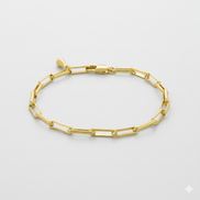 Cadena Gold Bracelet in gold-toned brass with 18cm length, sleek and elegant design