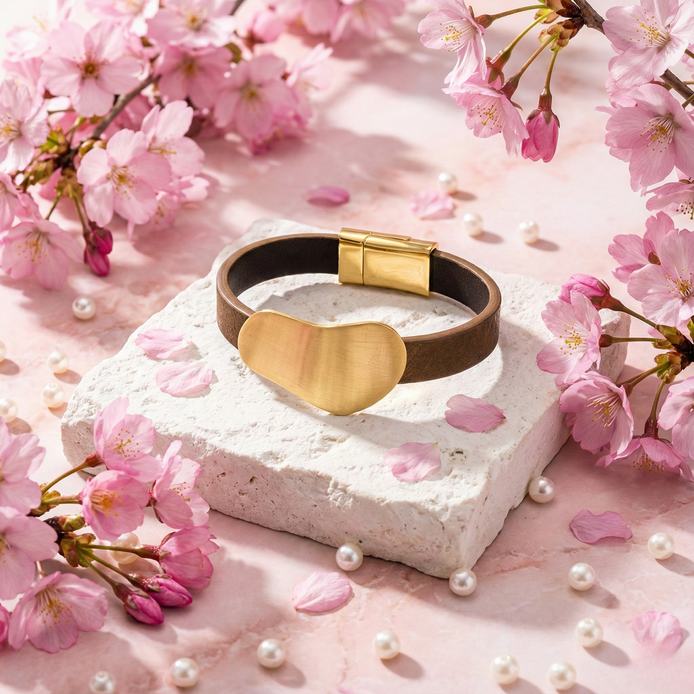 Women Sterling Cuff Bracelet Australia - Danau Gold Bracelet sleek brass and copper blend with 19.5cm length for elegant, modern style