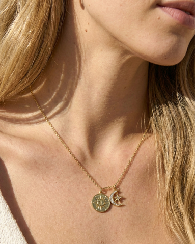 Gala 18K Gold Plated Charm Necklace