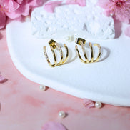 Forka Zircon Gold Earrings Australia and New Zealand