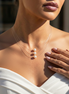 Elegant Pearl Gold Necklace Australia - Inna Pearl Gold Necklace with 8mm white pearl on fine crystal thread, adjustable 40-45cm length, radiant gold finish