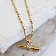 Buy Vivienne T-Bar 18K Gold Plated Necklace