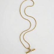 Online Vivienne T-Bar 18K Gold Plated Necklace